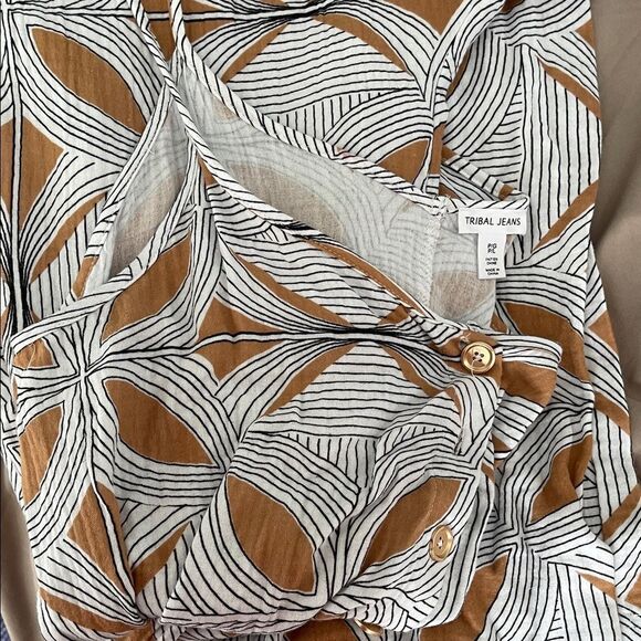 TRIBAL JEANS | ALL COTTON TRAVEL JUMPSUIT Size Petite Large - Picture 7 of 7